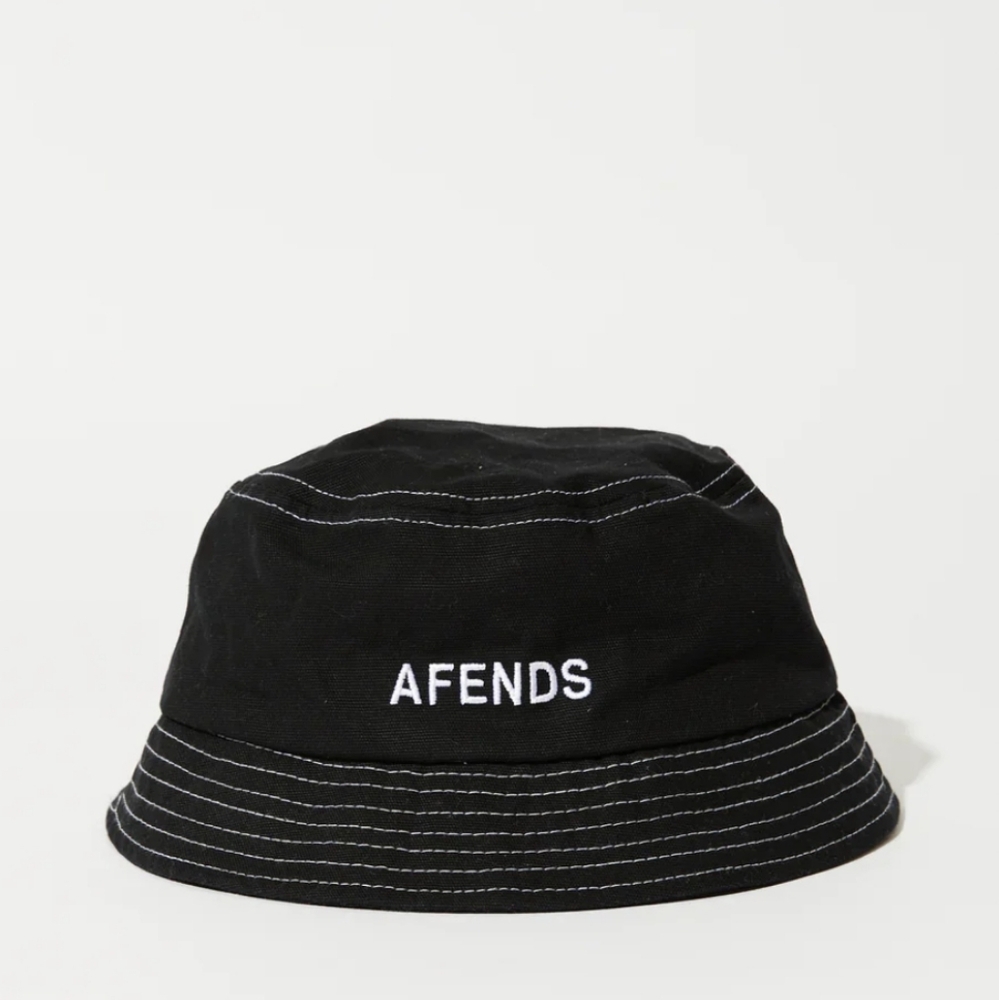 Afends Black and White Bucket Hat